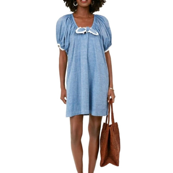 Tuckernuck Pomander Place Chambray Luca Mini Dress - Picture 1 of 10